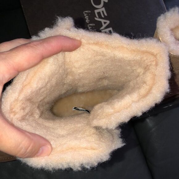 BearPaw 11 Victorian Hickory II Chocolate Brown Sheepskin Lined Suede Boots - Picture 6 of 13